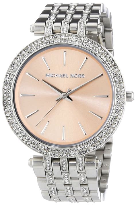 ladies michael kors watch silver|silver designer watches for women.